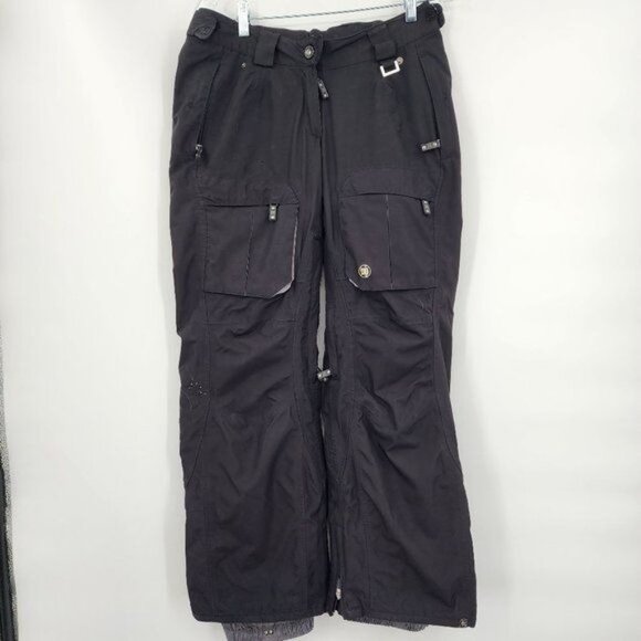 DC Ladies Black Cargo Ski & Snowboard Winter Pants Size Small - Picture 1 of 12